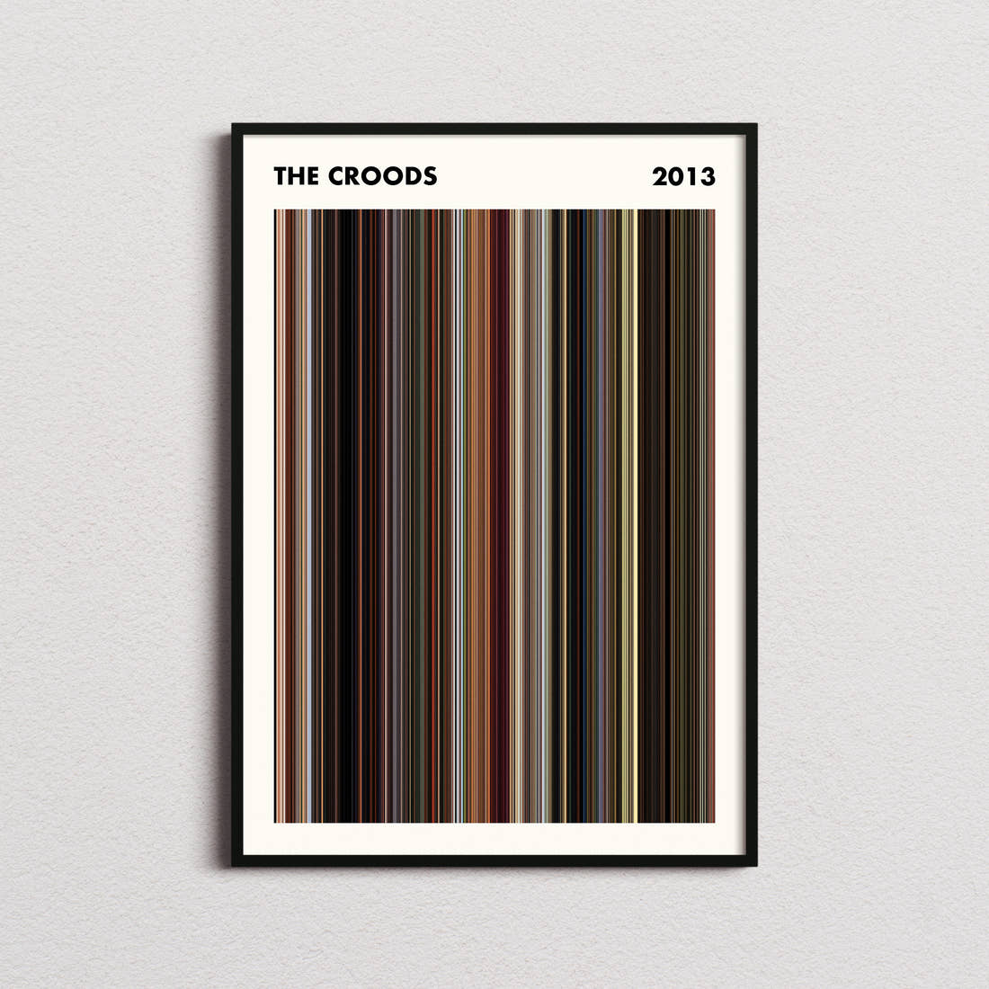 The Croods Movie Barcode Poster - Simplified