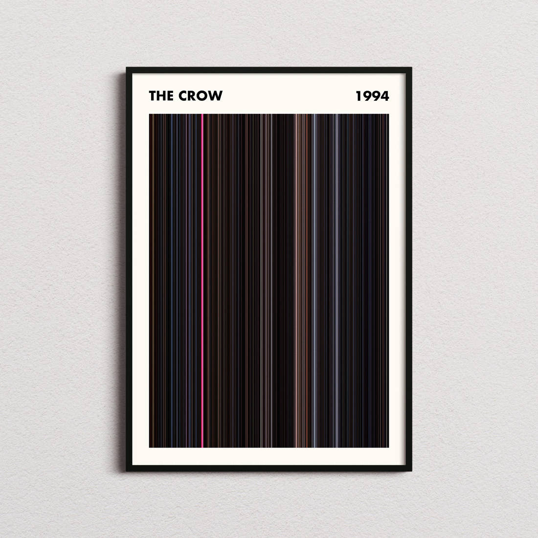 The Crow Movie Barcode Poster - Simplified