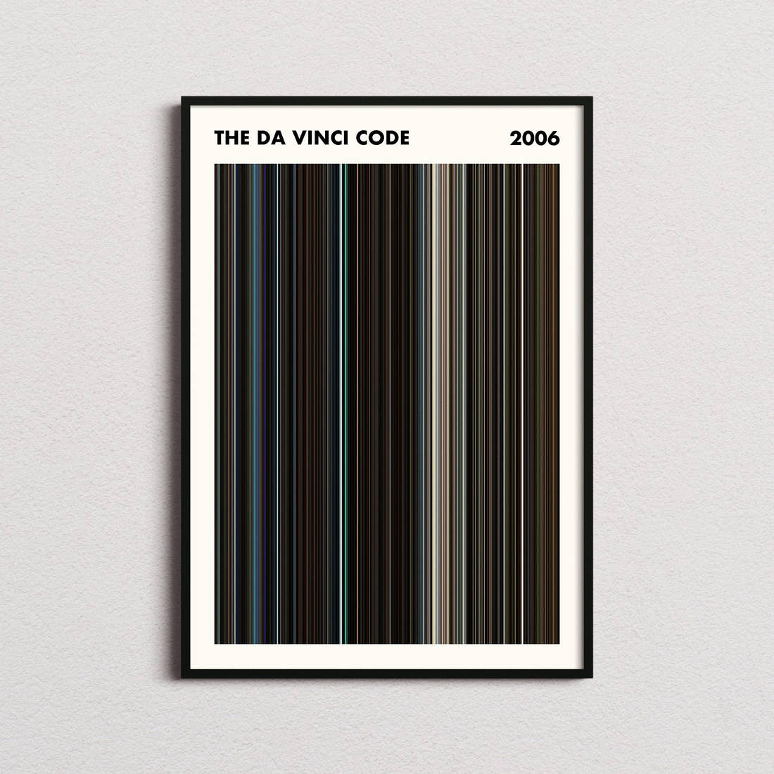 The Da Vinci Code Movie Barcode Poster - Simplified