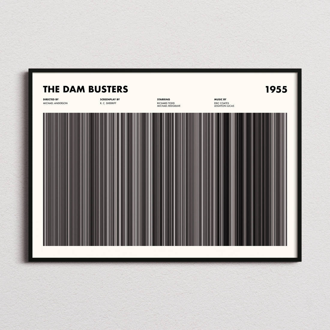 The Dam Busters Movie Barcode Poster