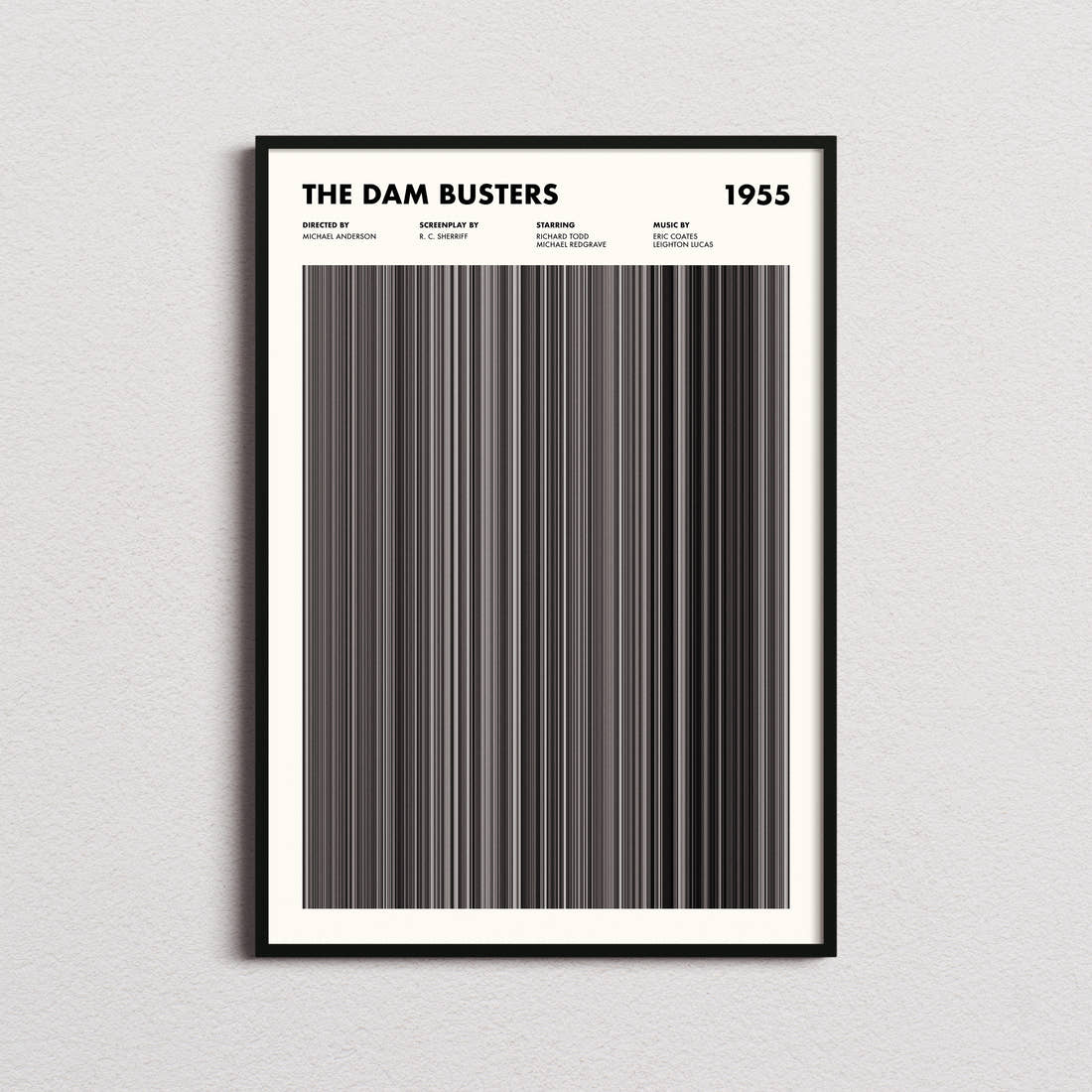 The Dam Busters Movie Barcode Poster