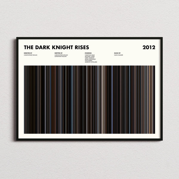 The Dark Knight Rises Movie Barcode Poster