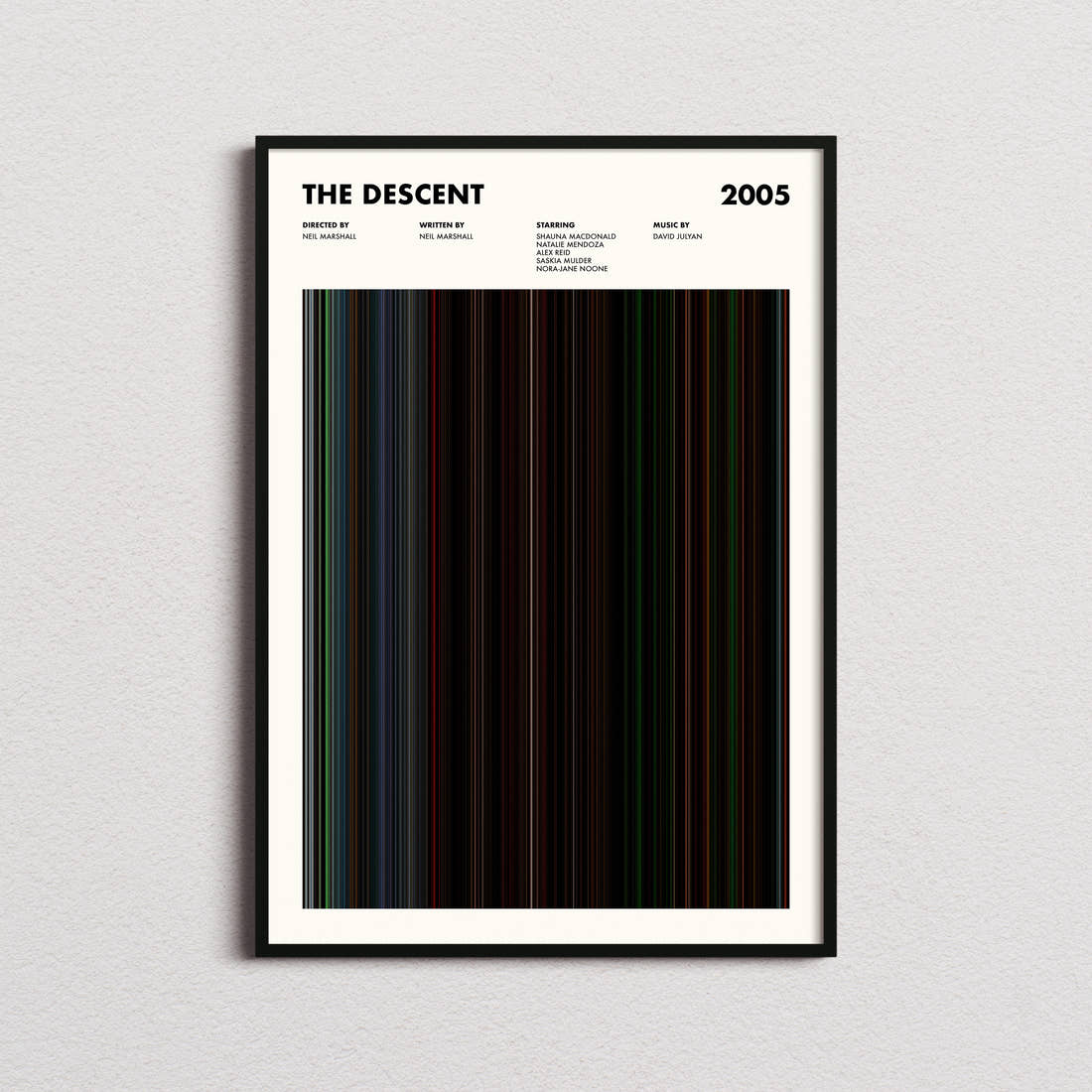 The Descent Movie Barcode Poster