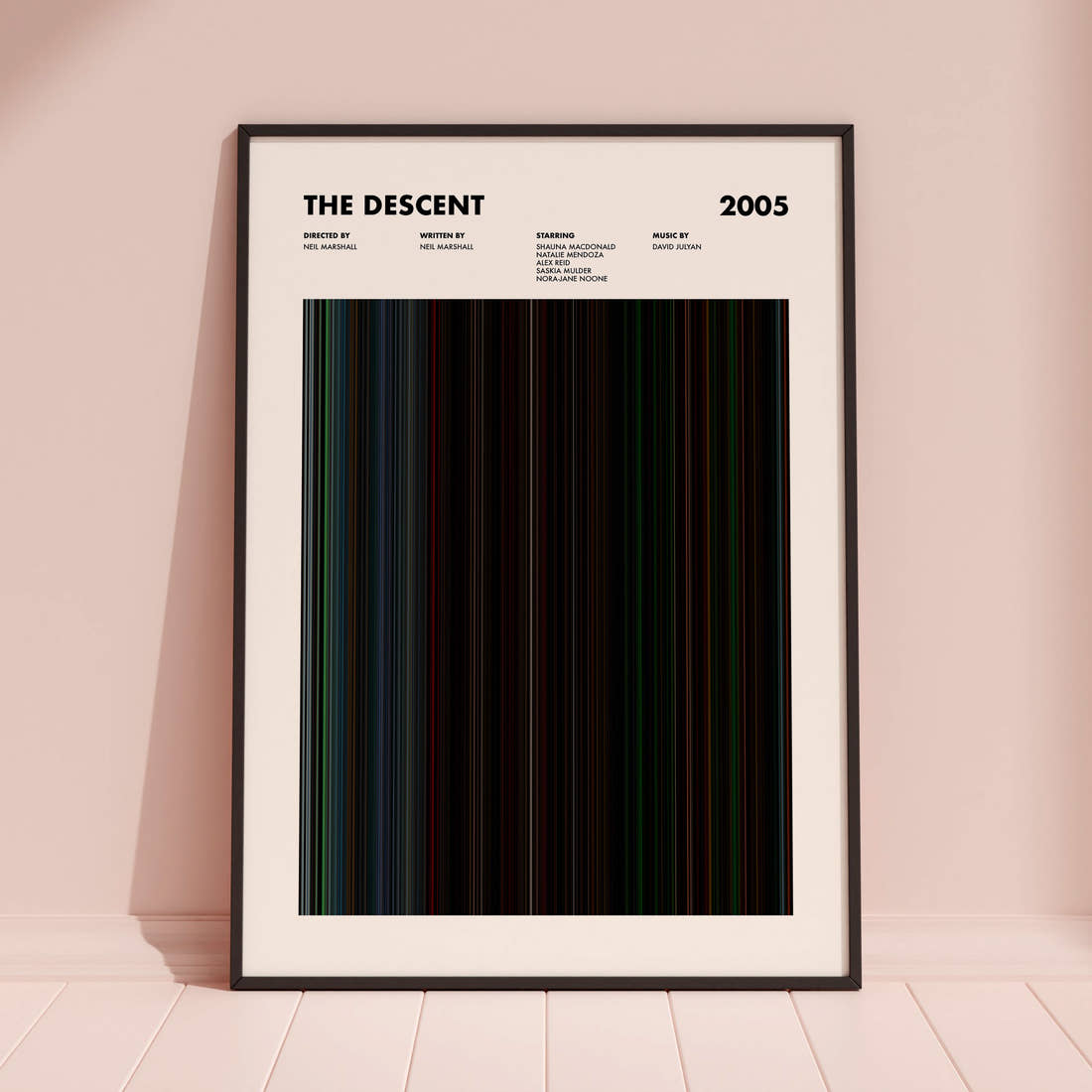The Descent Movie Barcode Poster