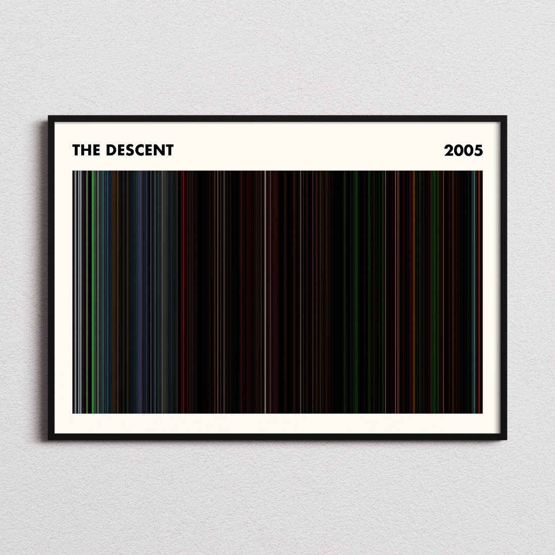 The Descent Movie Barcode Poster - Simplified