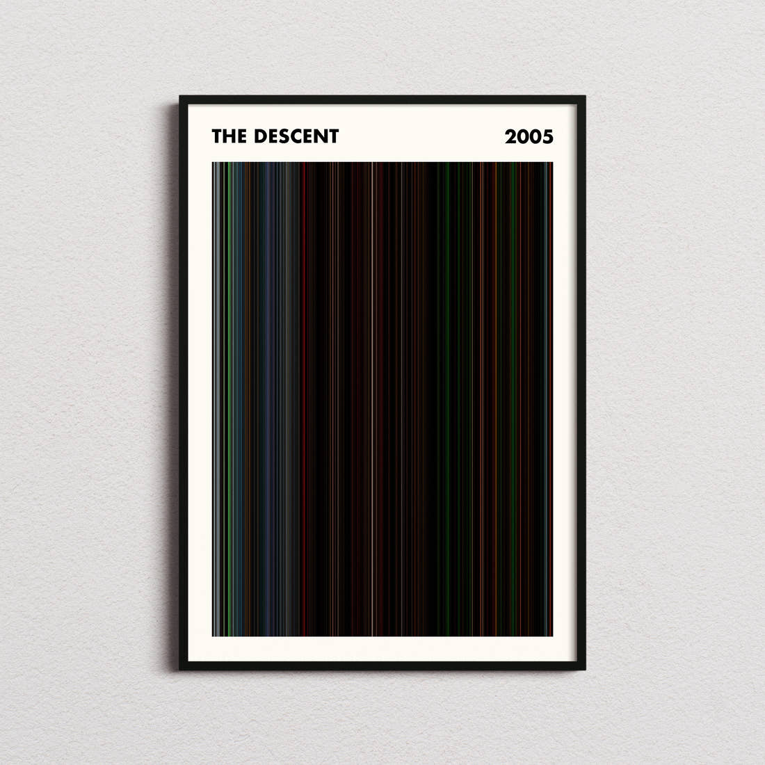 The Descent Movie Barcode Poster - Simplified