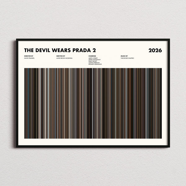The Devil Wears Prada 2 Movie Barcode Poster