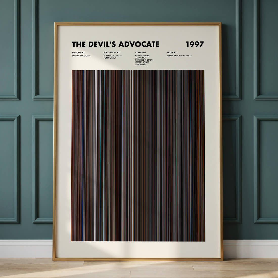 The Devil's Advocate Movie Barcode Poster