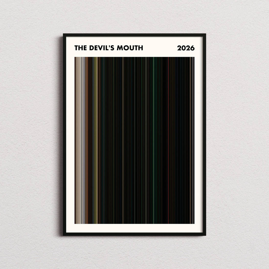 The Devil's Mouth Movie Barcode Poster - Simplified