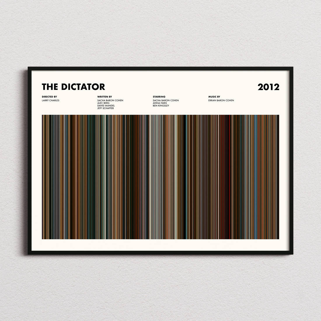 The Dictator Movie Barcode Poster