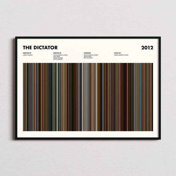 The Dictator Movie Barcode Poster