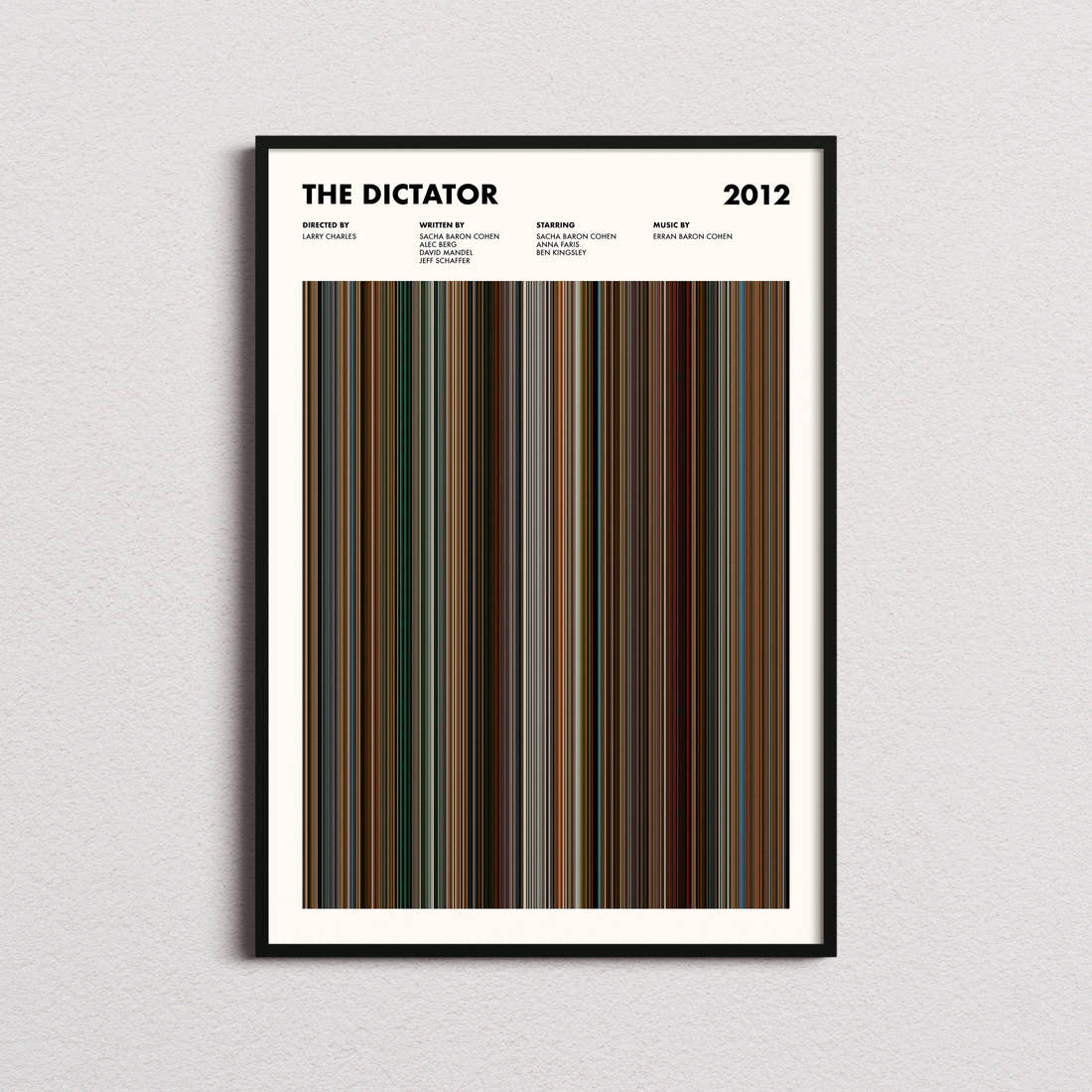 The Dictator Movie Barcode Poster