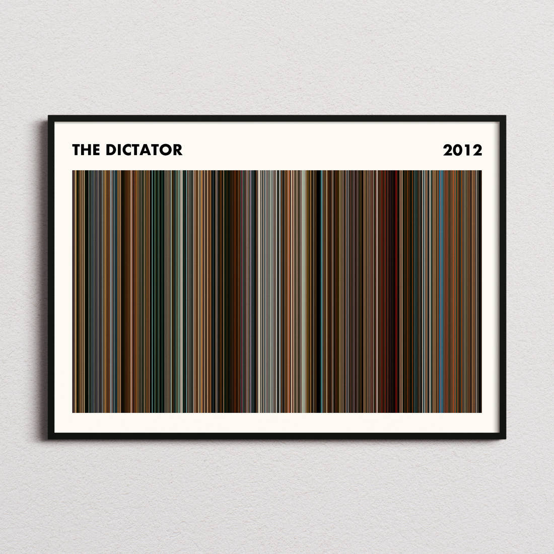 The Dictator Movie Barcode Poster - Simplified