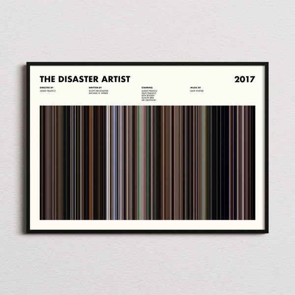 The Disaster Artist Movie Barcode Poster
