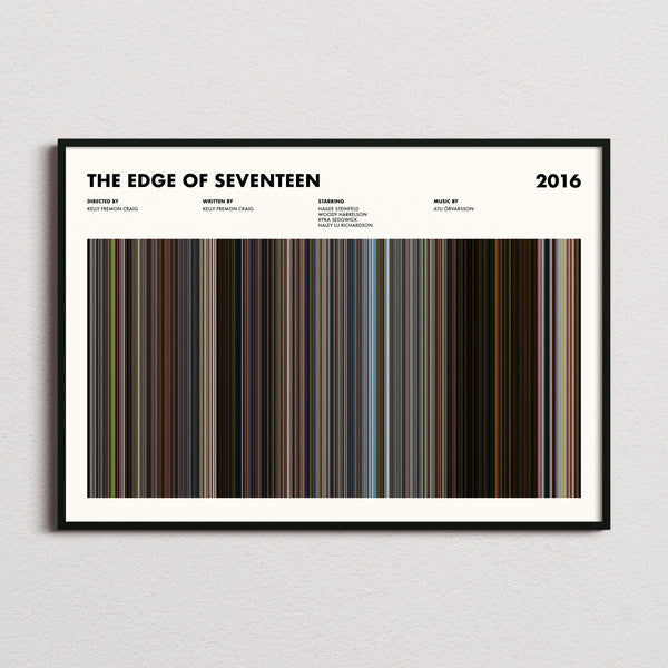 The Edge of Seventeen Movie Barcode Poster