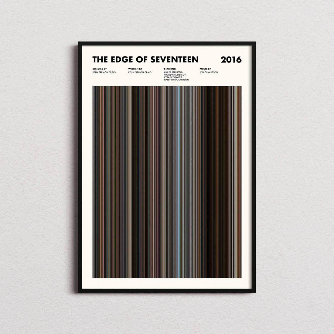 The Edge of Seventeen Movie Barcode Poster