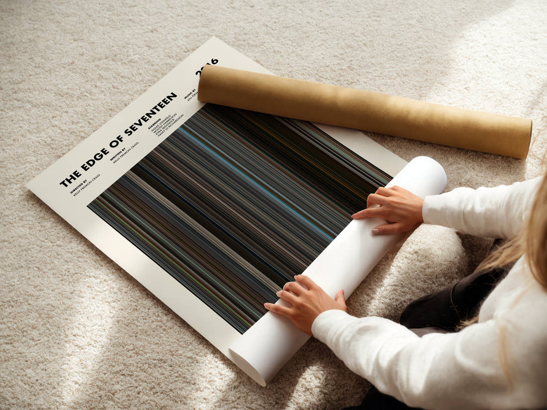 The Edge of Seventeen Movie Barcode Poster