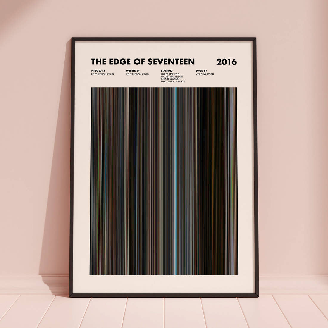 The Edge of Seventeen Movie Barcode Poster