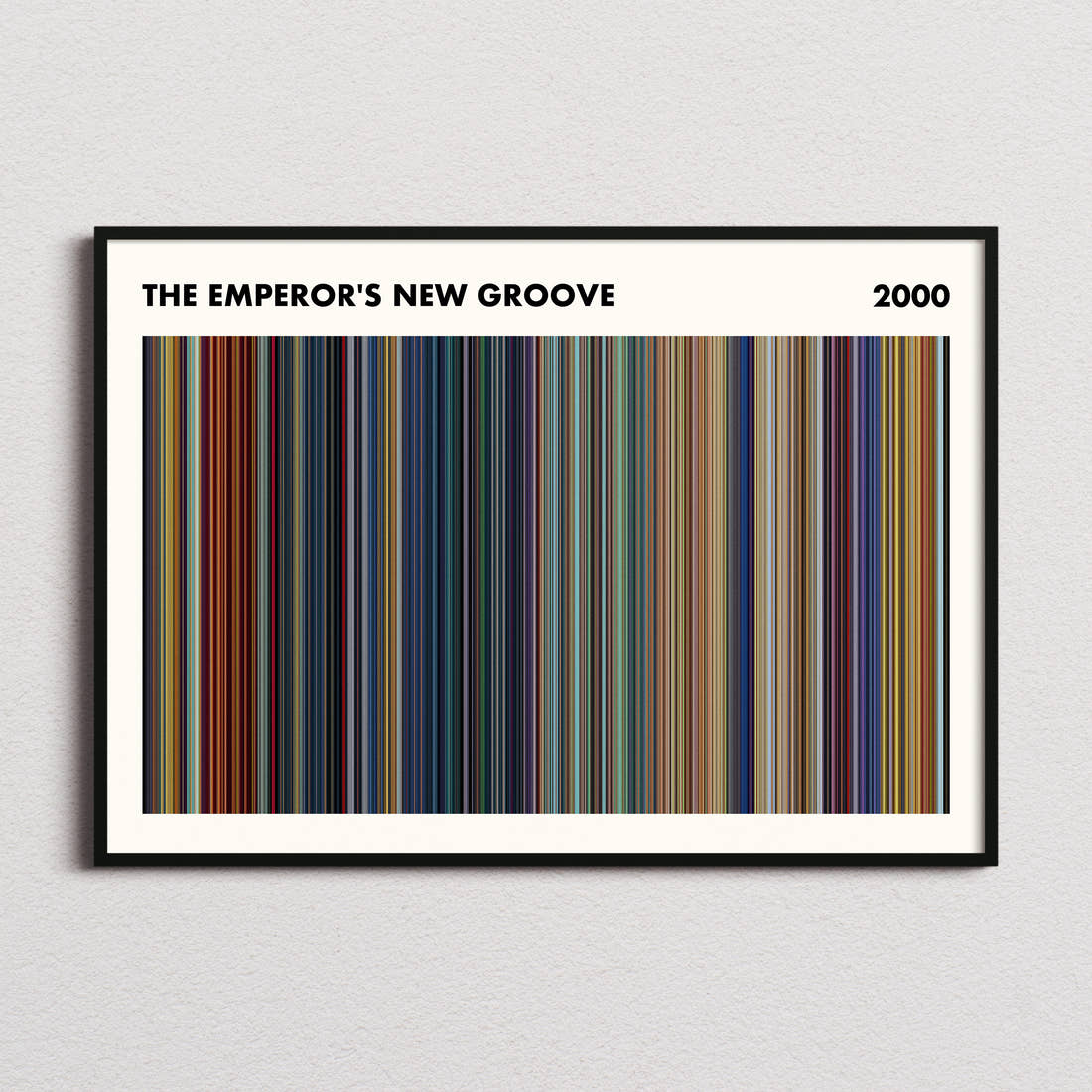 The Emperor's New Groove Movie Barcode Poster - Simplified