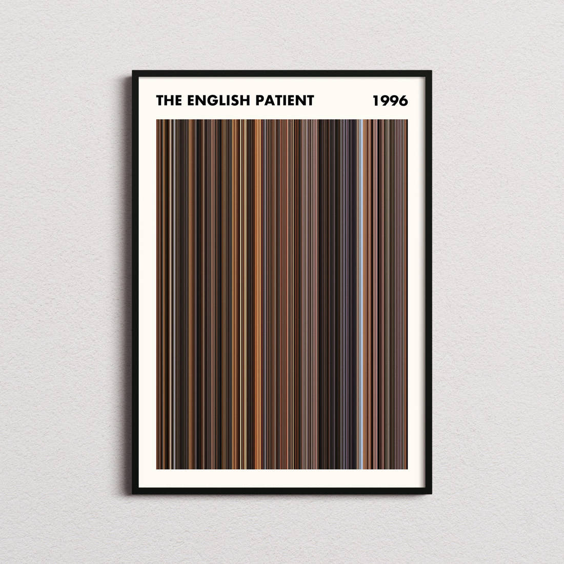 The English Patient Movie Barcode Poster - Simplified