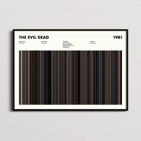 The Evil Dead Movie Barcode Poster