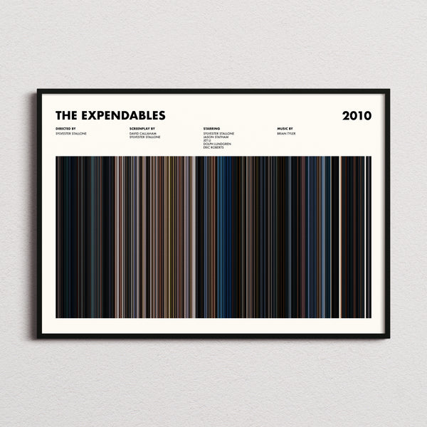 The Expendables Movie Barcode Poster