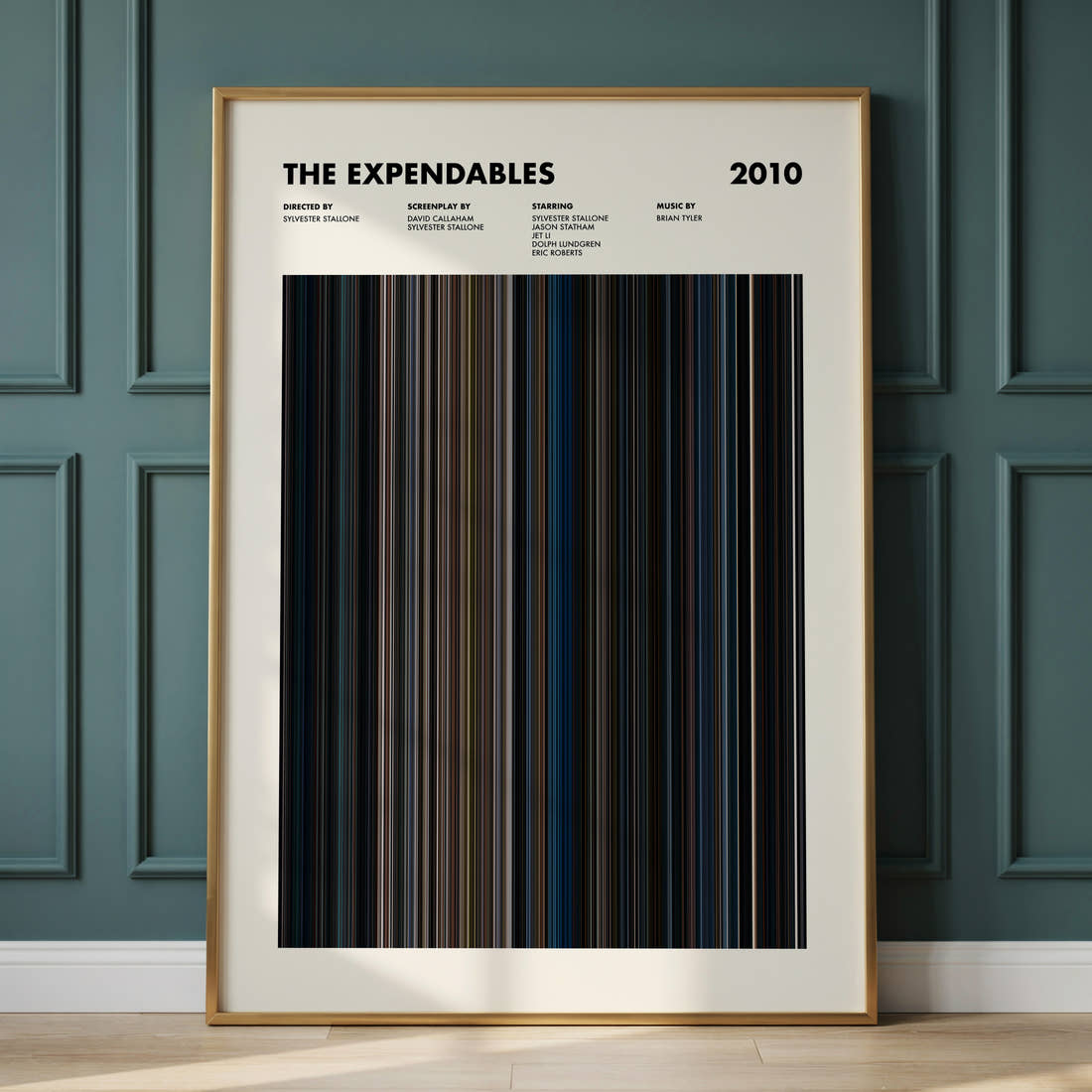 The Expendables Movie Barcode Poster