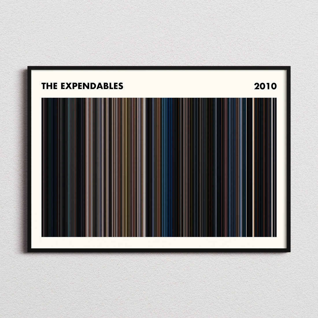 The Expendables Movie Barcode Poster - Simplified