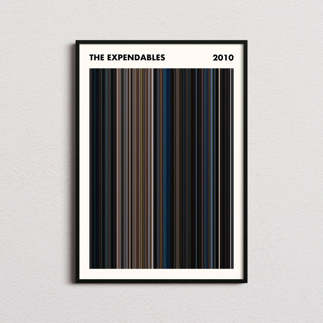The Expendables Movie Barcode Poster - Simplified