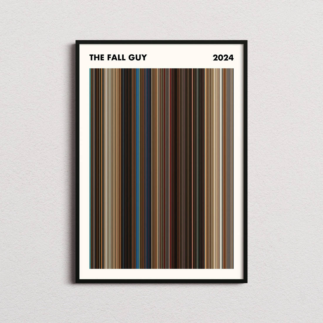 The Fall Guy Movie Barcode Poster - Simplified