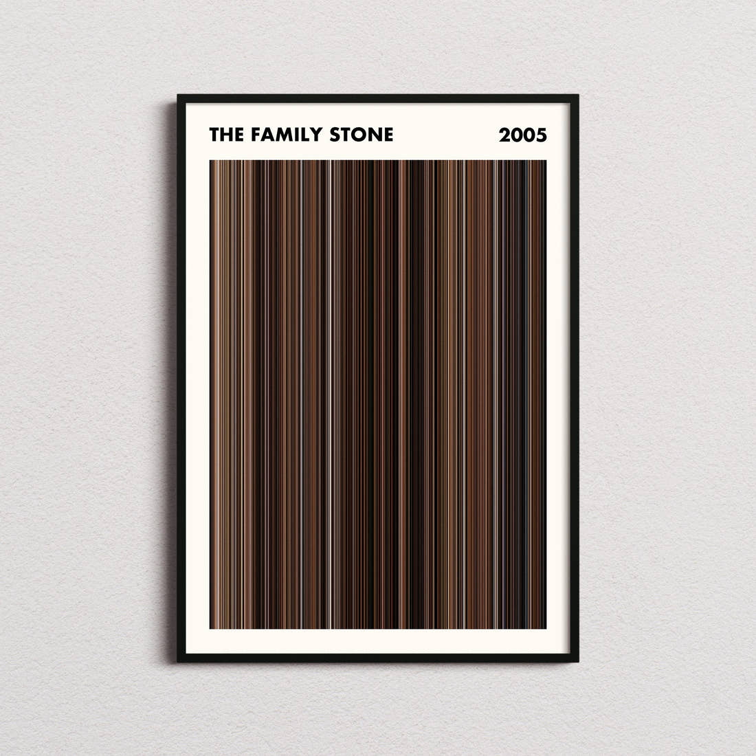 The Family Stone Movie Barcode Poster - Simplified