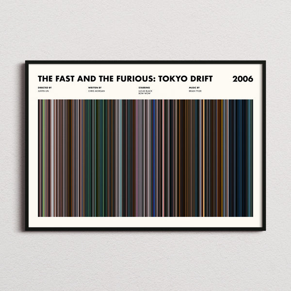 The Fast and the Furious: Tokyo Drift Movie Barcode Poster