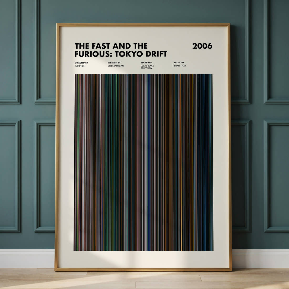 The Fast and the Furious: Tokyo Drift Movie Barcode Poster