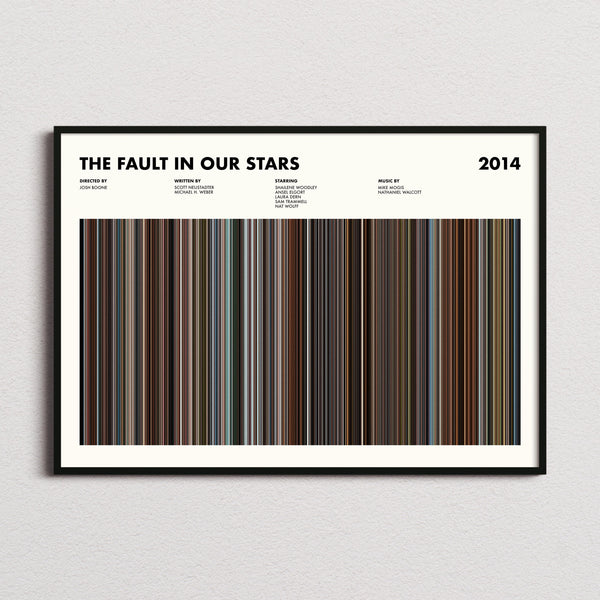 The Fault in Our Stars Movie Barcode Poster