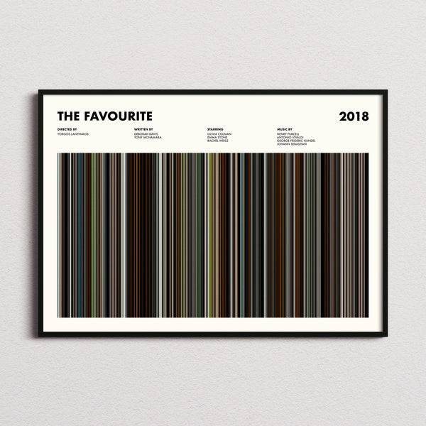 The Favourite Movie Barcode Poster