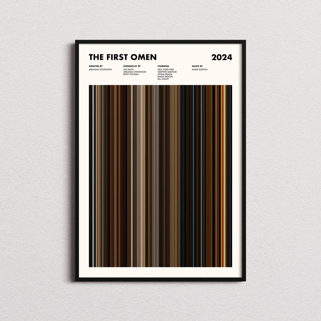 The First Omen Movie Barcode Poster