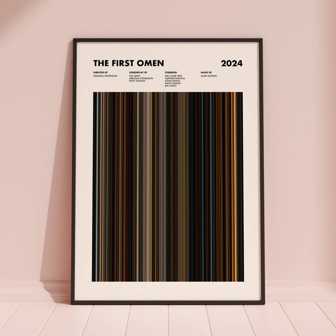 The First Omen Movie Barcode Poster