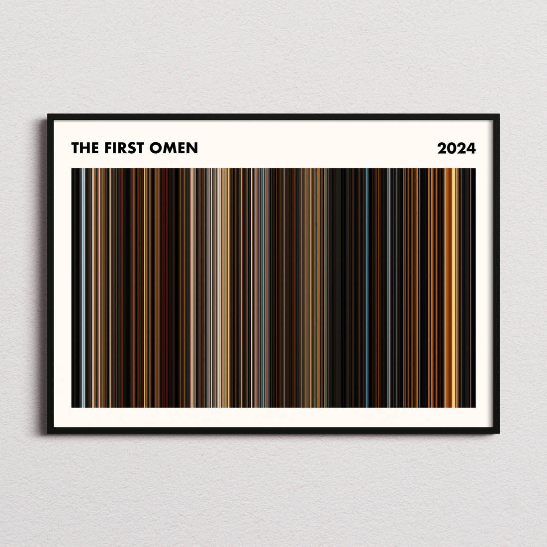 The First Omen Movie Barcode Poster - Simplified