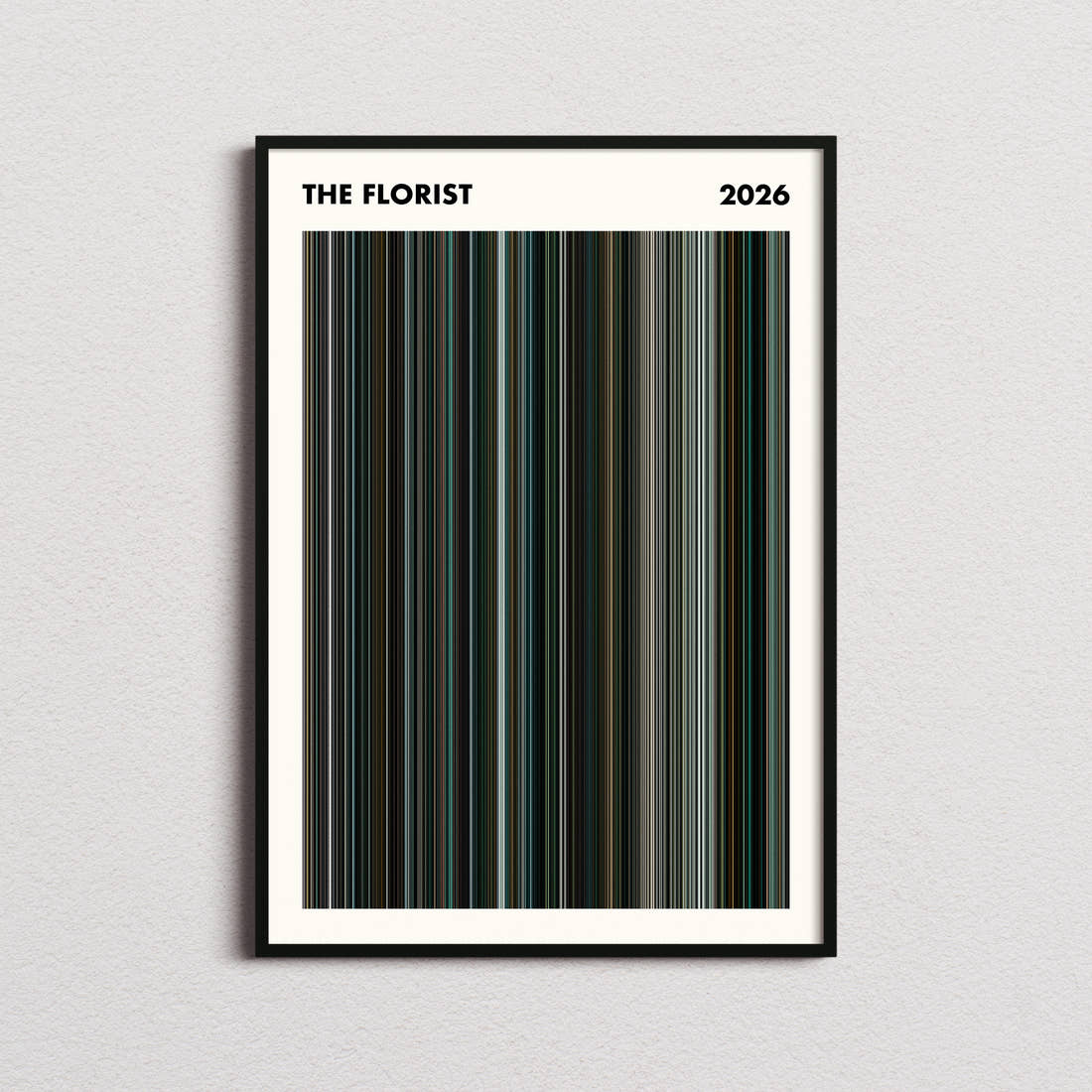 The Florist Movie Barcode Poster - Simplified