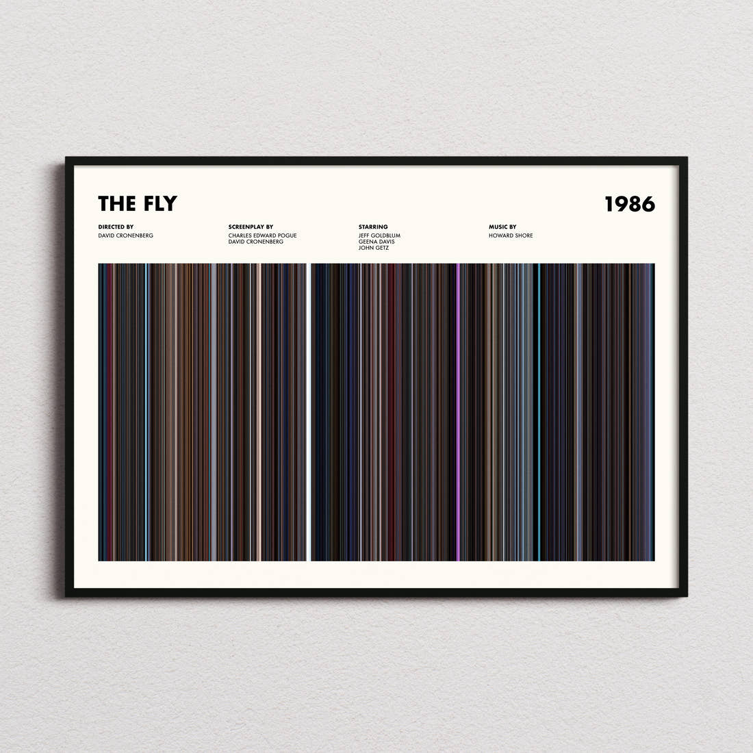 The Fly Movie Barcode Poster