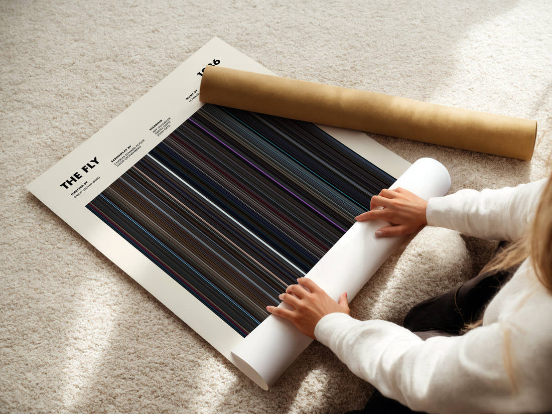 The Fly Movie Barcode Poster