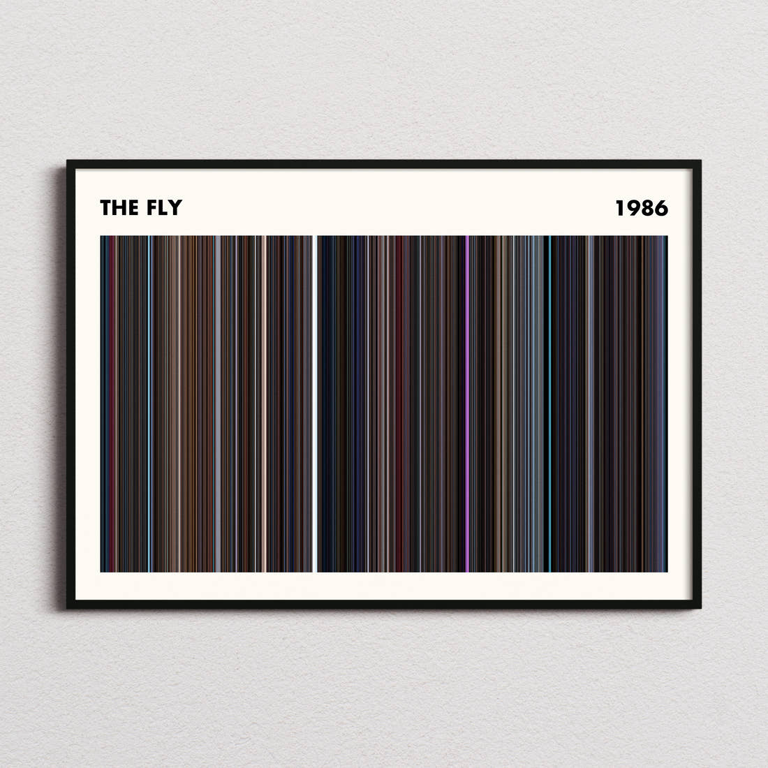 The Fly Movie Barcode Poster - Simplified