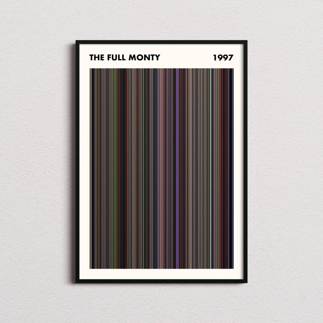 The Full Monty Movie Barcode Poster - Simplified