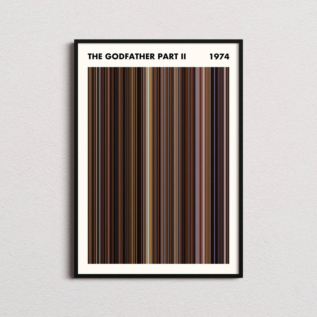 The Godfather 2 Movie Barcode Poster - Simplified