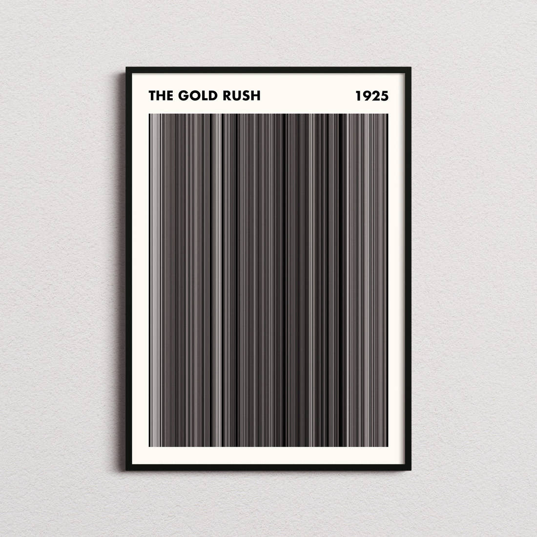 The Gold Rush Movie Barcode Poster - Simplified