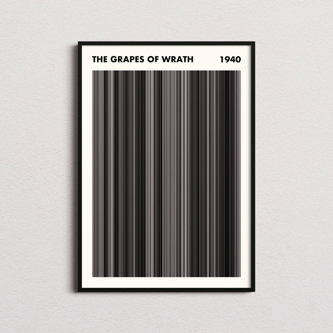 The Grapes of Wrath Movie Barcode Poster - Simplified