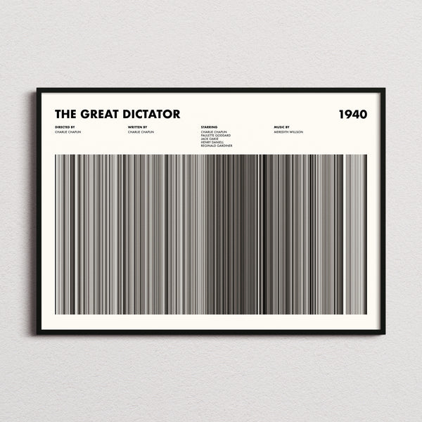 The Great Dictator Movie Barcode Poster