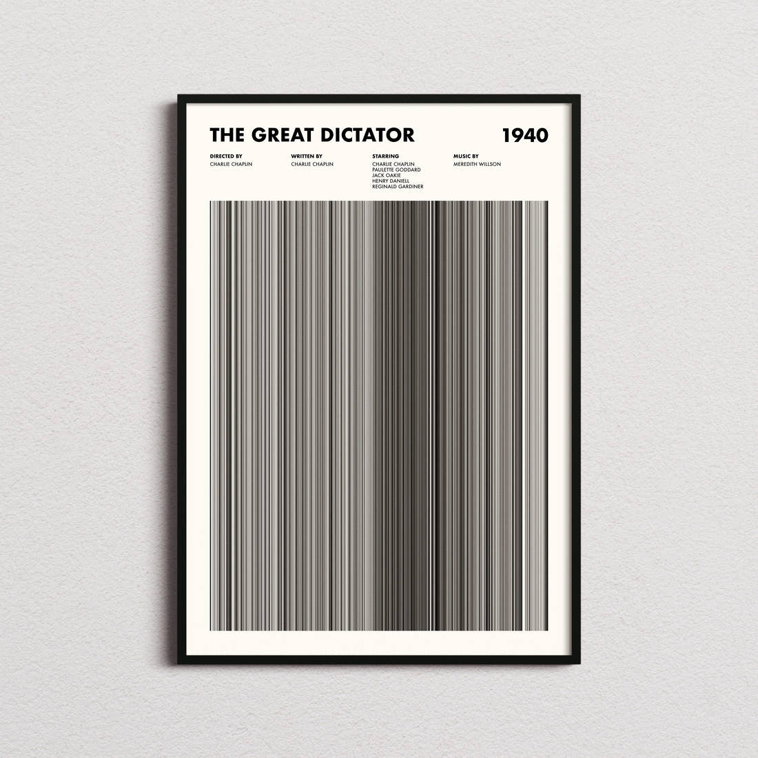 The Great Dictator Movie Barcode Poster