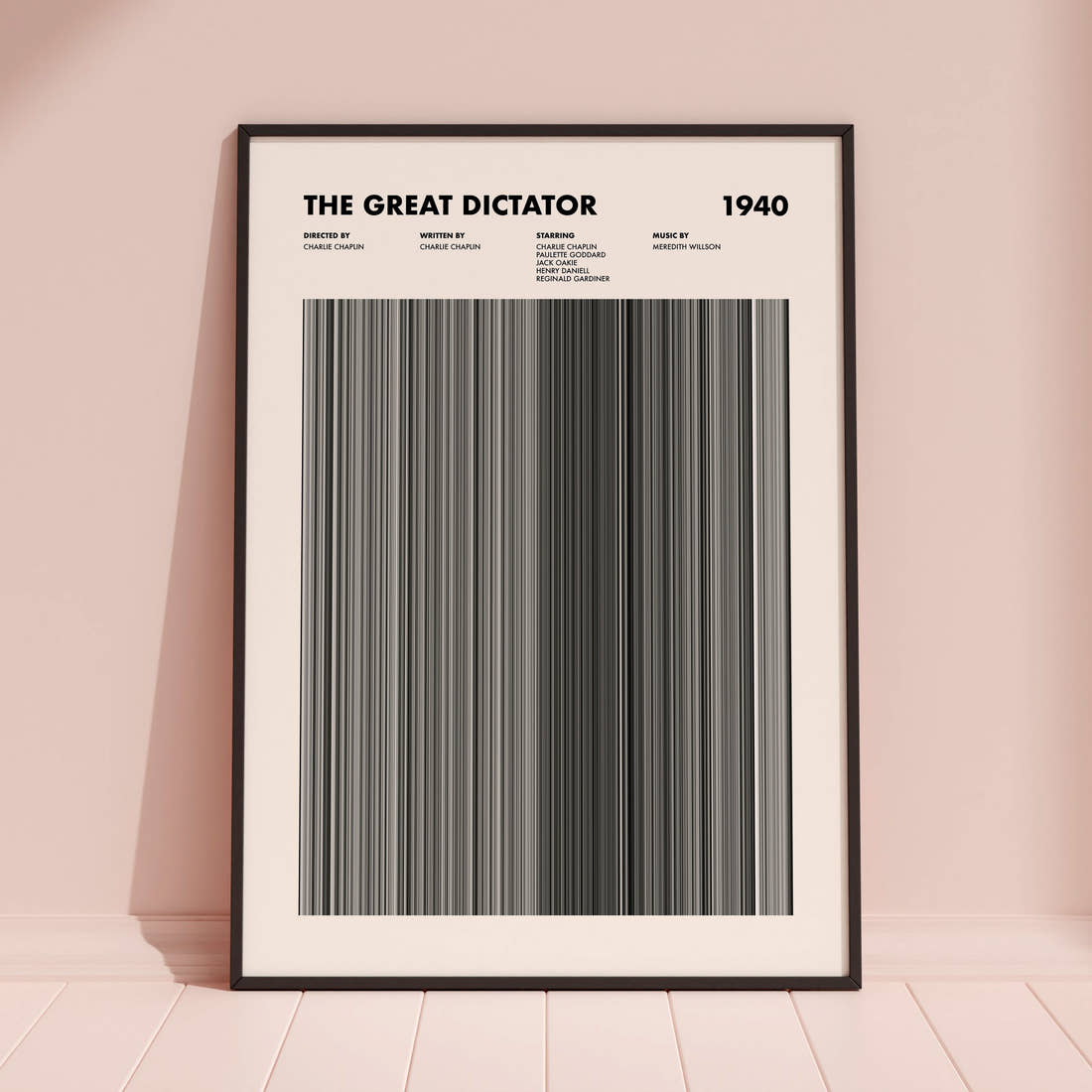 The Great Dictator Movie Barcode Poster