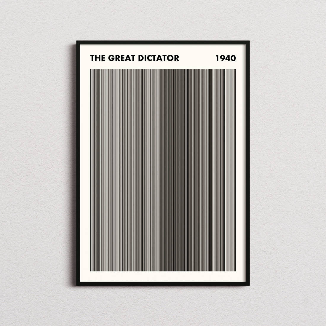 The Great Dictator Movie Barcode Poster - Simplified